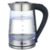 Blue Cordless LED Electric Illuminating Glass Kettle Jug 2.5L 2200w