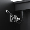 LED Bathroom Mirror Cabinet with Demister Socket 3 Colour Lights Black Cuoboard