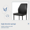 JIEXI Modern PU Leather Armless Chairs for Dining Kitchen, Steel Leg Set of 2 /4
