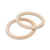 2X Wooden Gymnastic Rings Fitness Training Strength Home Gym Workout Bodyweight