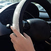 Car Steering Wheel Cover Crystal Sparkled Diamond Cover PU Leather Skidproof UK