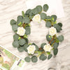 Round Leaf Eucalyptus Vine Ring Wall Hanging Natural Artificial Flower Garland