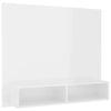 Wall TV Cabinet High Gloss White 102x23.5x90 cm Chipboard Living Room Hot Sale