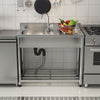 Commercial Single Bowl Catering Sink Stainless Steel Kitchen Stand Wash Unit