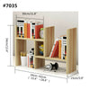 Wooden Desk Bookshelf Desktop Storage Organizer Display Rack Bookcase Shelf ~UK