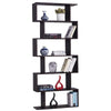 S Shape Lounge Storage Display Unit Wooden Bookcase Bookshelf Room Divider