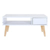 Rectangle Coffee Table Television TV Stand Side Storage Unit with Drawer Shelf