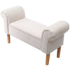 Crushed Velvet Fabric/Linen Bench Bed End Seat Chair Window Sofa Side Ottoman