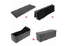 Grey Large Linen Folding Storage Ottoman Pouffe Seat Foot Stool Storage Box UK