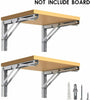 2pcs Folding Shelf Brackets, Heavy Duty, Stainless Steel Foldable Table Hinge UK