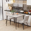 Luxury Italian Grey Marble Dining Table with Black Gold Legs 4 Seater Table Only