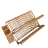 Bamboo Dish Rack Folding 2-Tier Drainer Dish Drying Rack WITH Utensils Holder