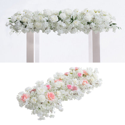 100cm Artificial Rose Hydrangea Garland Wedding Arch Door Hanging Flower Row