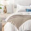 100% Acrylic Knit Throw Blanket Warm Decor Blanket with Tassels for Couch Bed