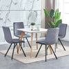 Set of 4 Velvet Dining Chairs Lounge Metal Leg Padded Dining Room Kitchen Office