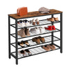 HOOBRO Shoe Rack, 5-Tier Shoe Shelf Industrial Shoe Storage Organizer Entryway