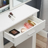 Dressing Table Stool Makeup Desk Bedroom Vanity W/ Slide Lager Mirror Drawer UK