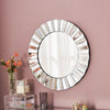 ITALIAN Medium Modern Wall Round Bathroom Hallway Bedroom Wall Mirror 60 cm UK