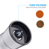 2x Salt Pepper Grinder Set Stainless Steel Glass Shaker Adjustable Mill Coarse
