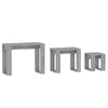 Nesting Coffee Tables Side End Tables Living Room Modern Concrete Grey Set of 3