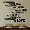 Walplus Family House Rule Quote Wall Art Sticker Decoration Decal with Swarovski