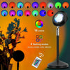 RGB 16Color w/Remote Rainbow Sunset Projection Lamp Bedroom Led Night Xmas Light