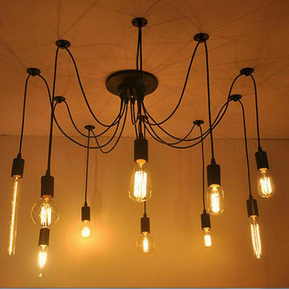 Vintage Industrial Steampunk Loft Chandelier Ceiling Pendant Light Lamp