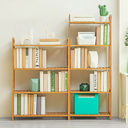 Storage Rack Plant Stand Display Shelf Free Standing 3/4/5 Tier Wooden Bookshelf