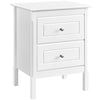 Bedside Nightstand Tables Sofa Side End Tables 2 Drawers Storage Unit 48x40x55cm