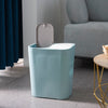 Kitchen Recycling Bin 15L Double Plastic 2 Section Compartment Press Top Dustbin