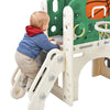 7 in 1 Large Kids Children Slide Toddler Climber Slide Set with Basketball Hoop