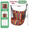 Portable Hanging Hammock Chair Swing Seat w/ Pillow Rope Garden Yard In/Outdoor