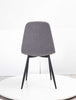 Grey Fabric Dining Chair with Black Legs Living Room Dining Room Lounge Chair