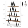 Tribesigns 4 Tier Bookshelf for Home Office Industrial Triangle Stable Bookcase