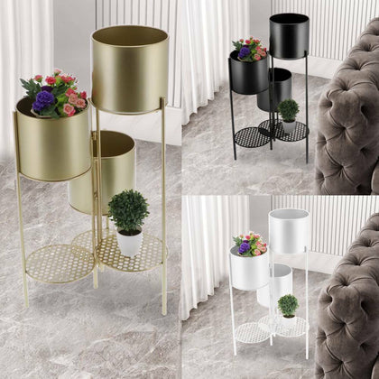 Plant Stand 6 Tier Metal Flower Pots Holder Rack Display Shelf Indoor Outdoor