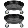 2 Pack Plant Pallet Caddy With Wheels Round Flower Pot Mover In/Outdoor Garden