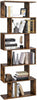 Tall Bookcase Shelving Unit 6 Tier Room Divider Bookshelf Display Storage Rustic