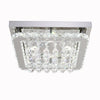 Modern Square Living Room Lamp LED Celling Light Crystal Pendant Chandelier Home