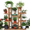New XL-Large 17 Pots Wood Plant Stand House Office Use Flower Pots Planter Shelf