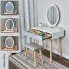 Dressing Table w/LED Light Mirror Make up Desk Vanity Set Stool Free Organizer