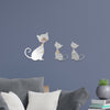 Walplus Cat Mirror Wall Stickers Art Living Room Home Decorations