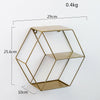 Hexagon Metal Wall Shelves Storage Display Shelf Home Office DIY Show UK