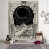 Tarot Tapestry The Moon Tarot Card Tapestry Medieval Europe Mysterious with for