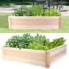 Square Wooden Garden Planter Patio Box Flower Plant Pot Trough Raised Bed Widen