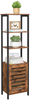 Rustic Tall Cabinet Industrial Shelving Unit Vintage Display Cupboard Bookcase
