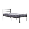 3FT Single Metal Bed Frame Black Bed Base Bedstead with Headboard Stable Style