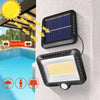 100 LED Solar Powered PIR Motion Sensor Garden Wall Lights Security Outdoor Lamp