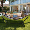 Large Garden Hammock With Heavy Duty Steel Frame Outdoor Swing Bed Camping Patio