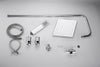Shower Kit Twin Head 2 Mixer Shower Heads Rail Hose Riser Square Bathroom Set UK