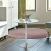 Small Glass Dining Table Round Kitchen Breakfast Bar Pedestal Metal Space Saving